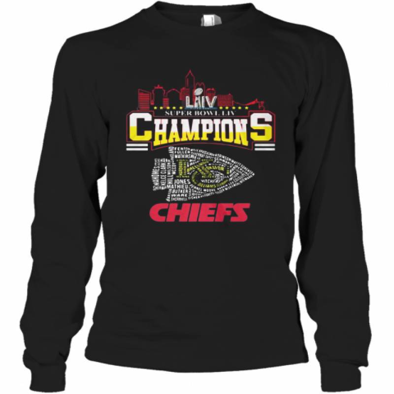 Super Liv Bowl Champios Kansas City Chiefs Football Team Long Sleeve T-Shirt