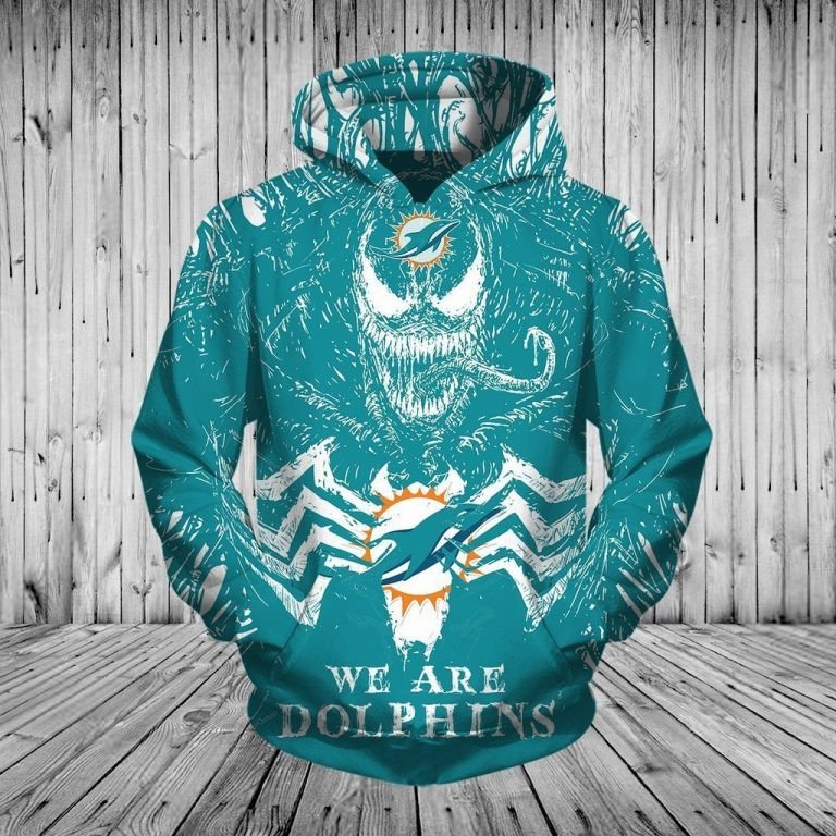 Miami Dolphins Venom 18 Unisex 3D Hoodie Gift For Fans