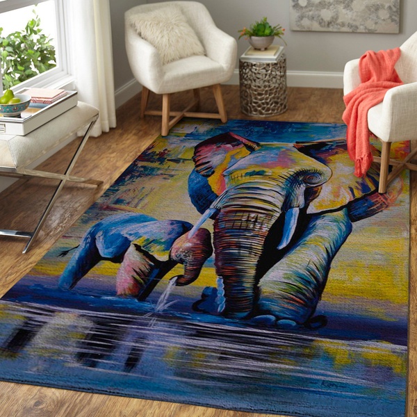 Mama & Baby Elephant Area Rug 1910163 OFD