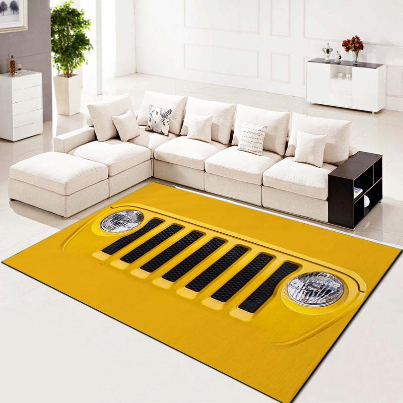 Yellow Jeep Living Room Carpet Kitchen Area Rugs