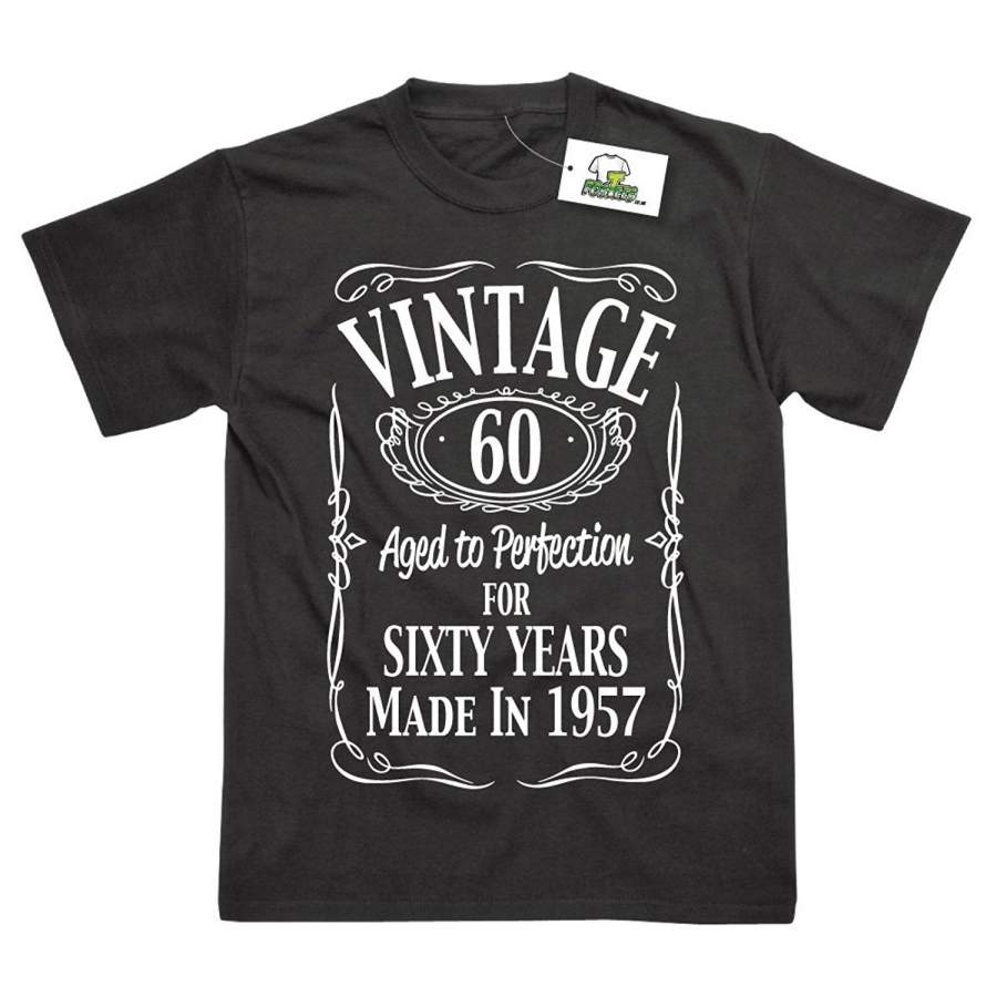 Mens Personality T Shirt 60th Birthday Vintage Made In 1957 Funny T-Shirt