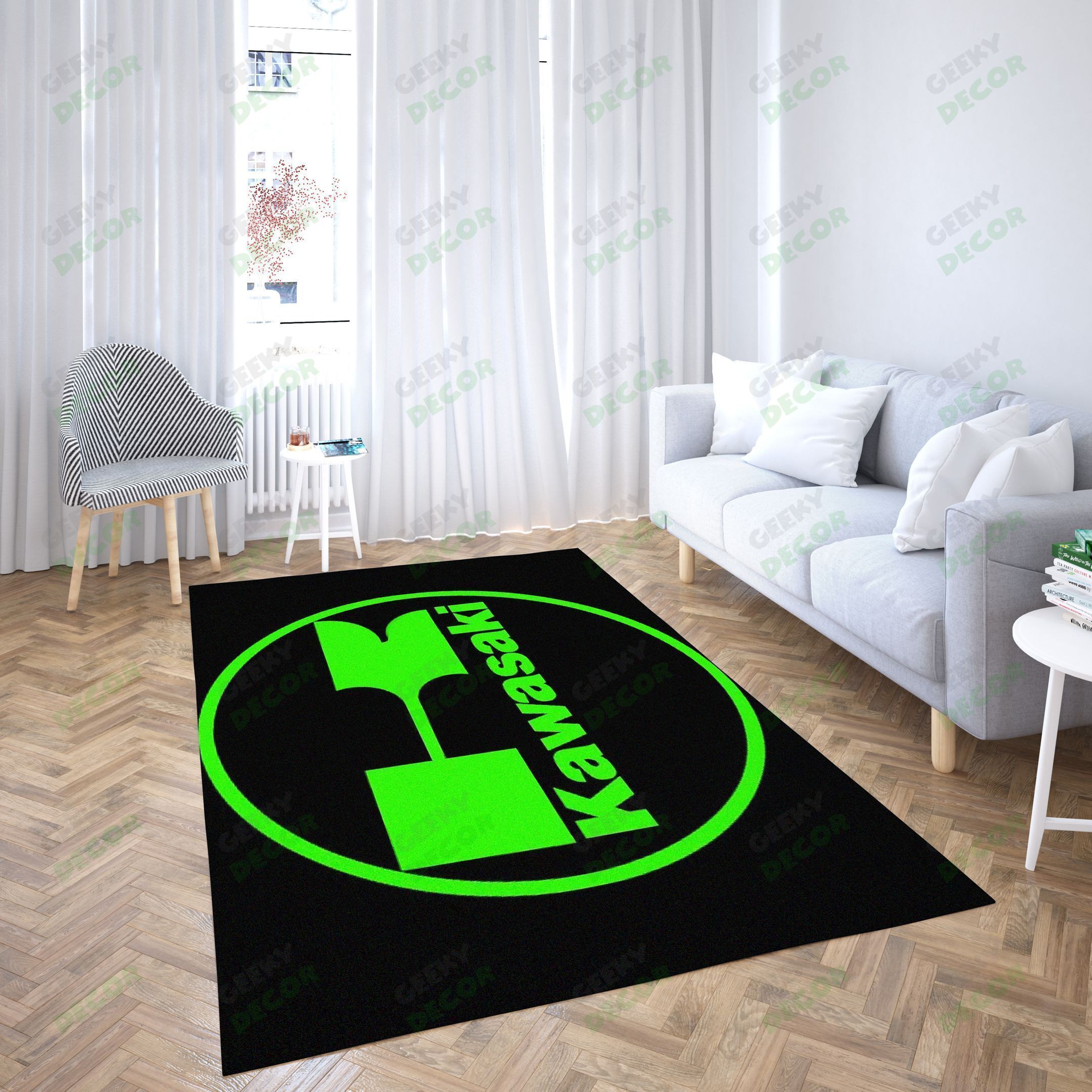 Kawasaki Logo Pretty Fashion Carpet Living Room Area Rug