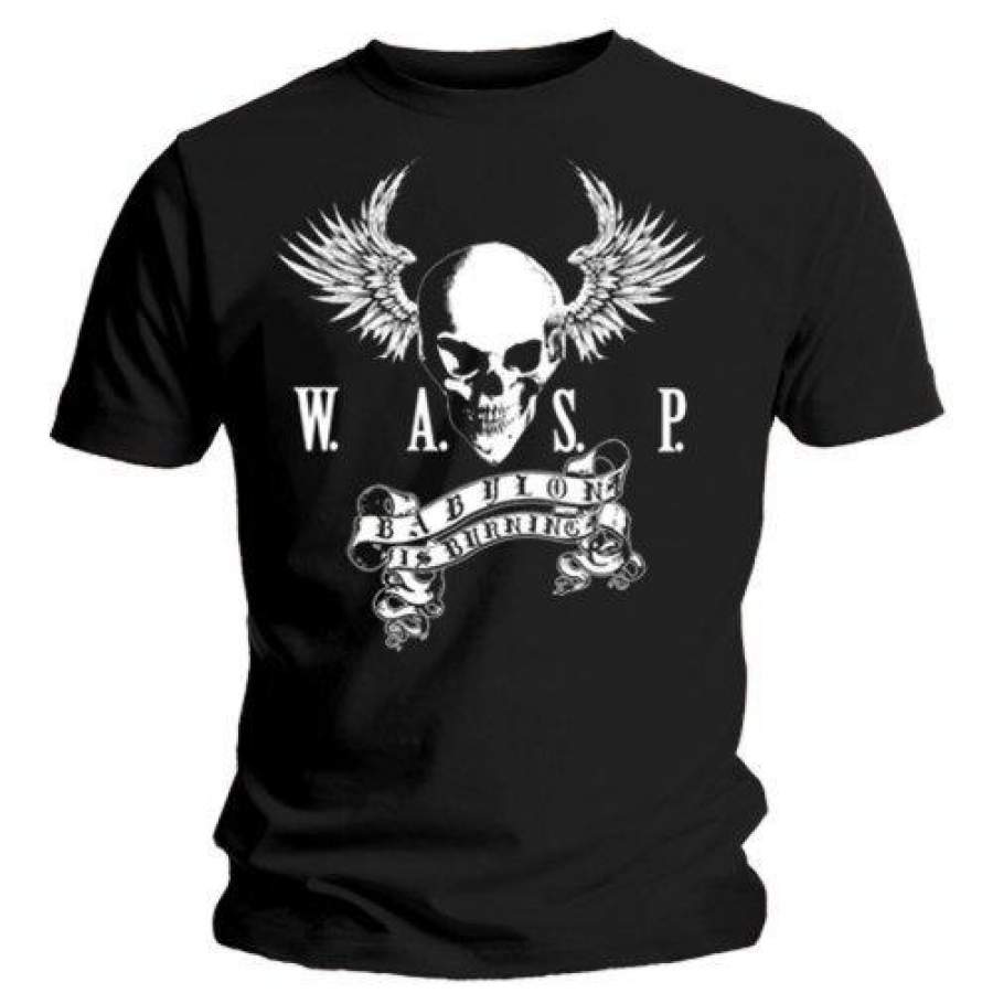 Wasp Skull Cotton Short Sleeve Mens T-Shirt