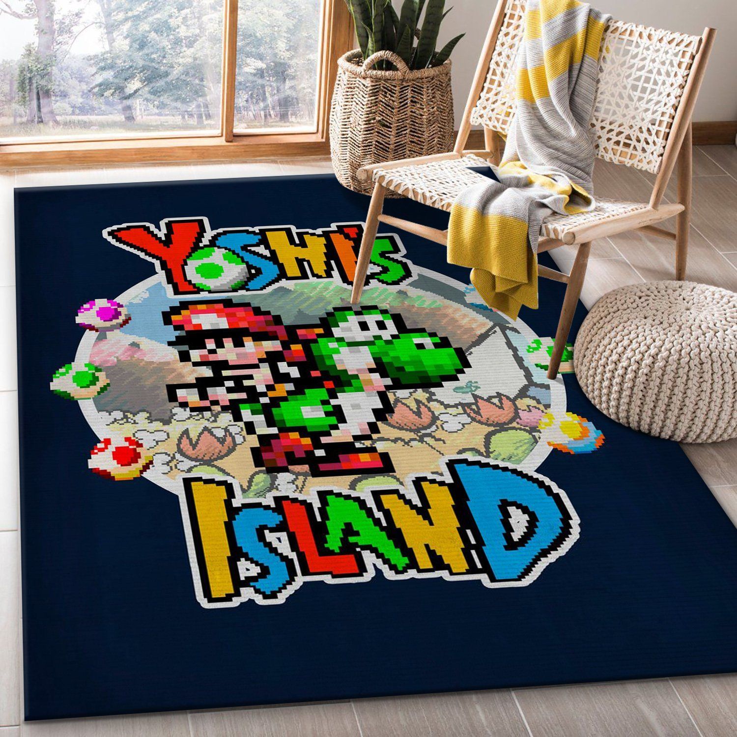 Yoshi S Island Area Rug For Christmas Living Room Rug Home Decor Floor Decor