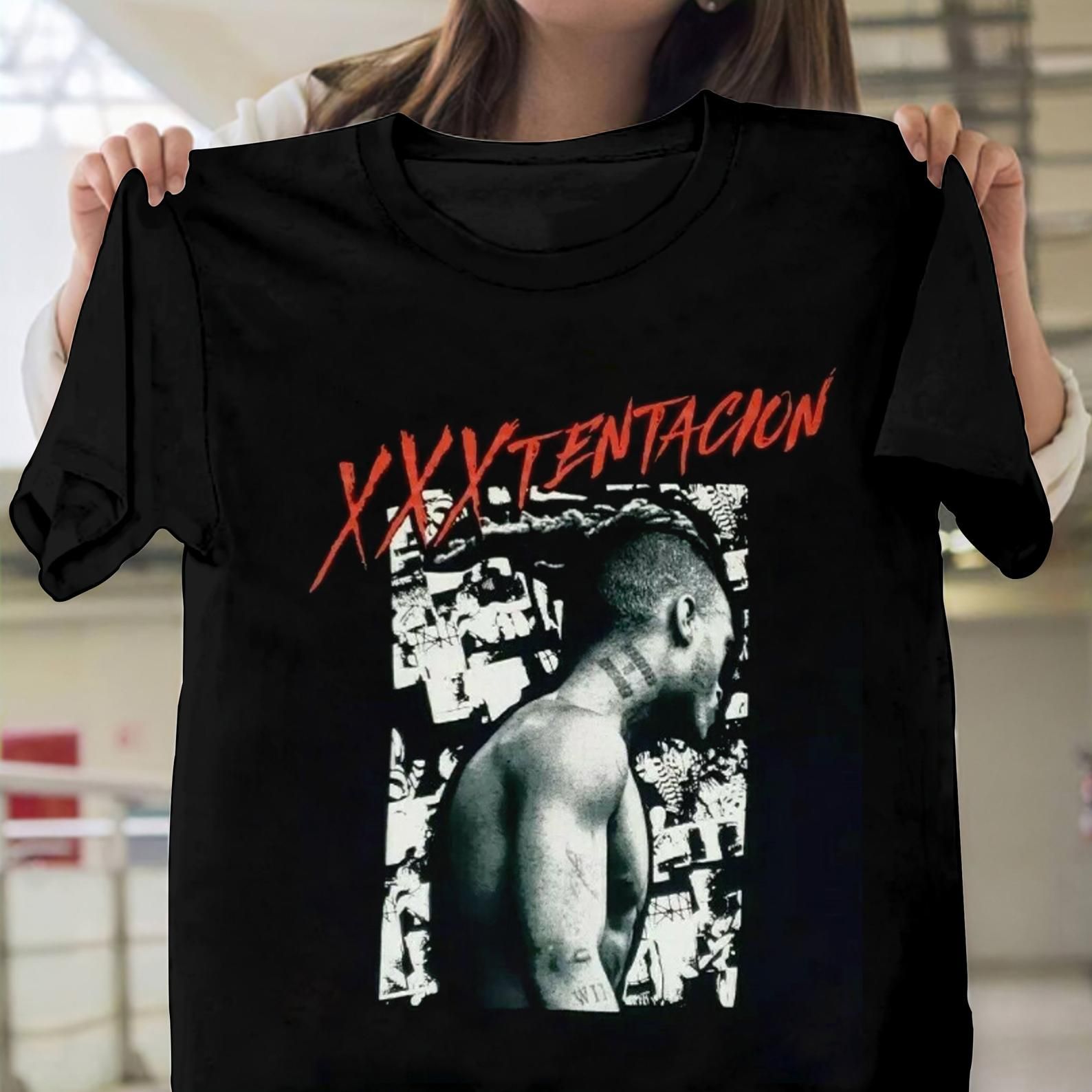 Xxxtentacion Short Sleeve Shirt Black T-shirt Rap Rip Hip Hop Xxxtentacion Shirt Xxxtentacion Shirt Gift Fan Rapper Shirt Vintage Tee