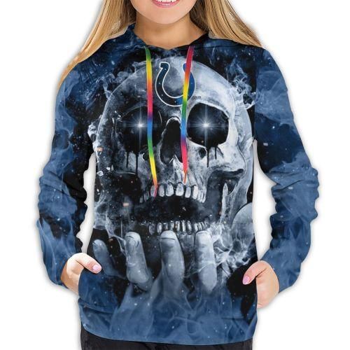 3D Skull Colts Hoodies For Women Pul &hellip;