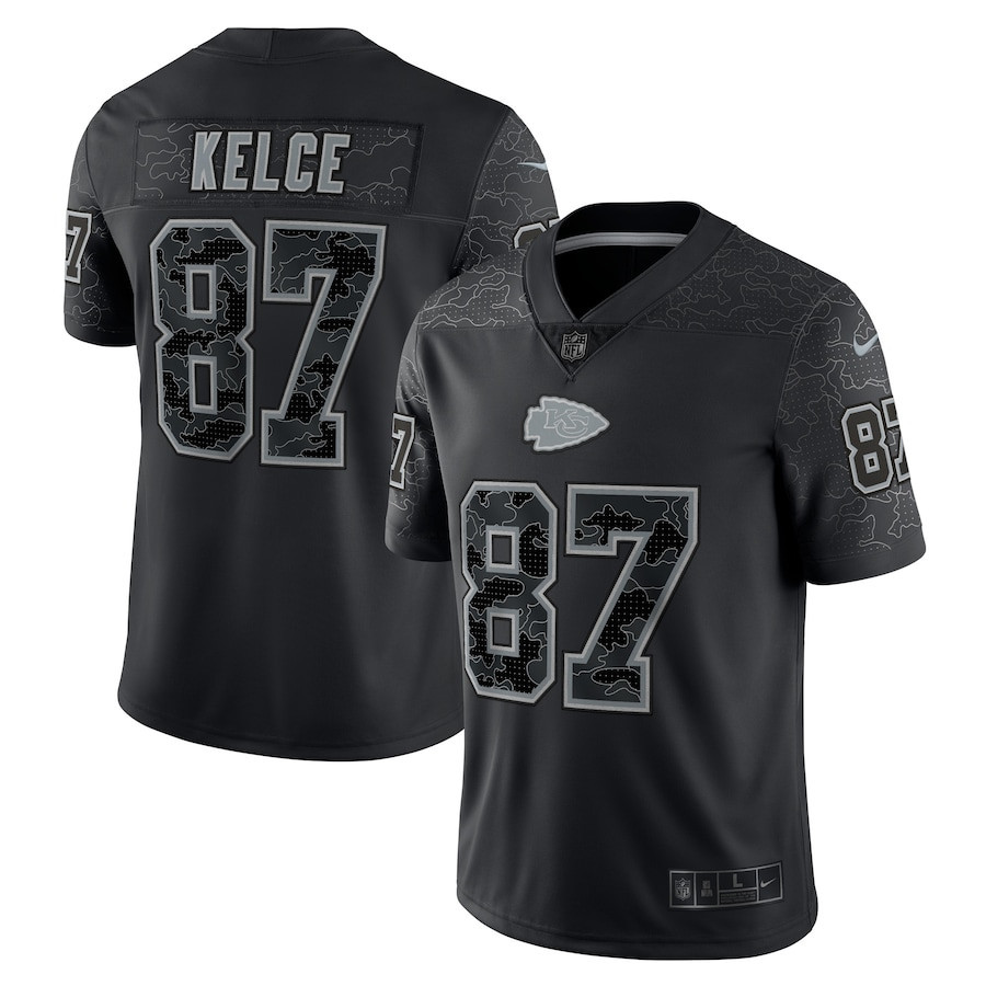 Travis Kelce Kansas City Chiefs Rflctv Limited Jersey – Black