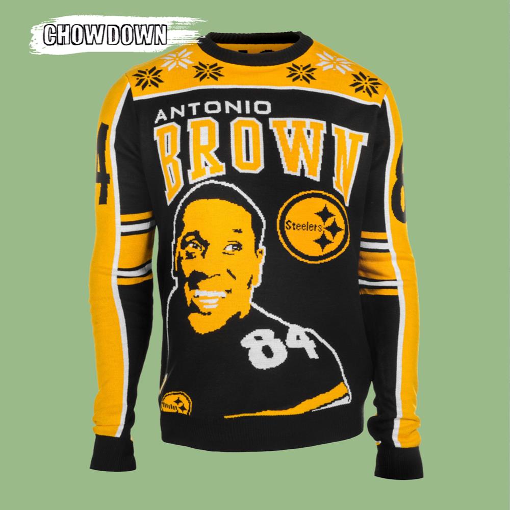 Antonio Brown 84 Player Pittsburgh Steelers Gift For Fan Ugly Wool Sweater Christmas