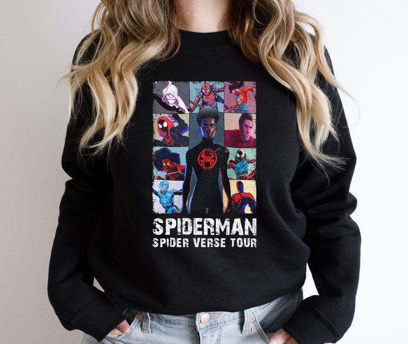 Spiderman X The Spiderverse Tour Shirt, Spider Man Across The Spider-Verse Sweatshirt, Miguel O’Hara Shirt, Spider-Punk Hoodie