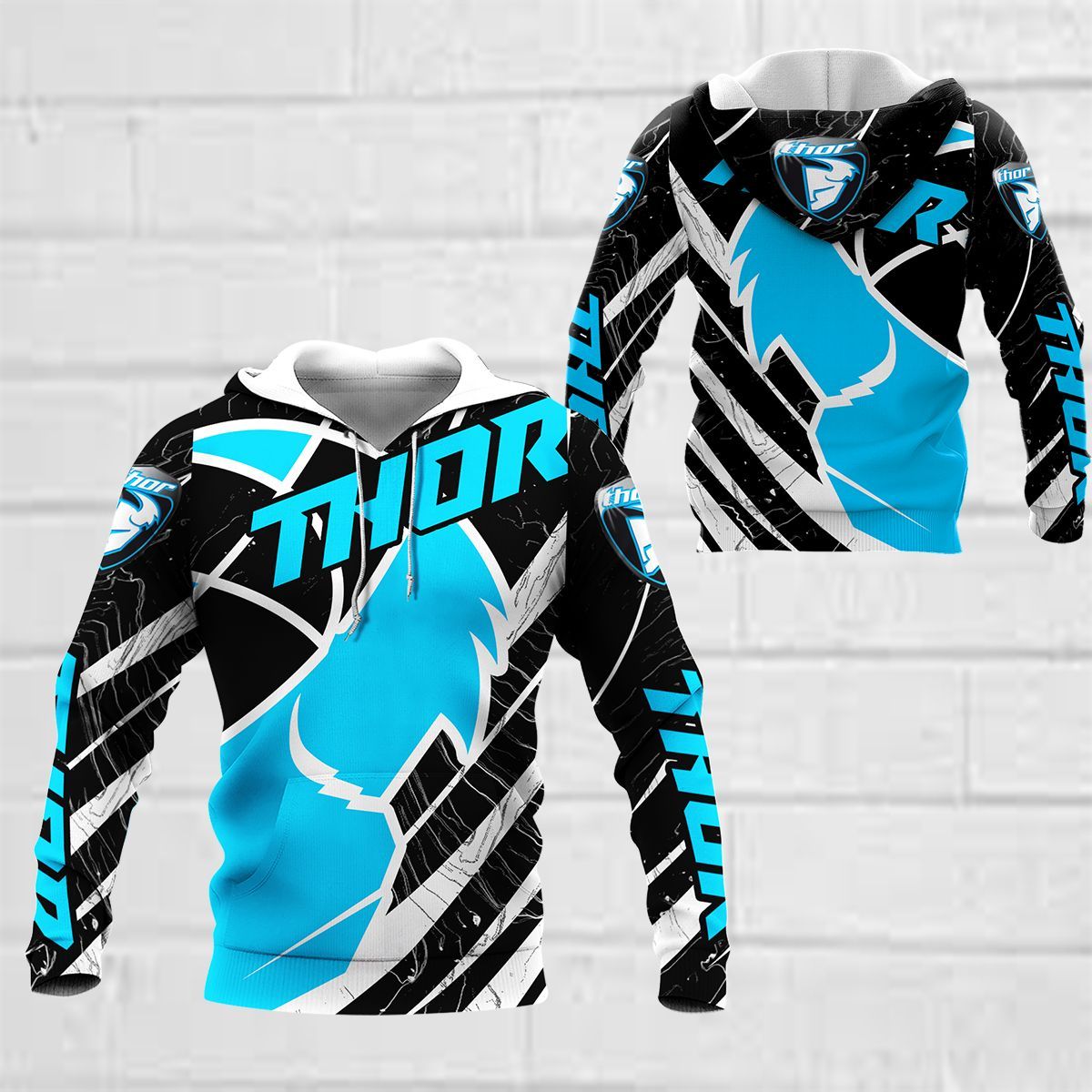 3D All Over Printed Thor Racing NTH-HT Shirts Ver 2 (Blue)