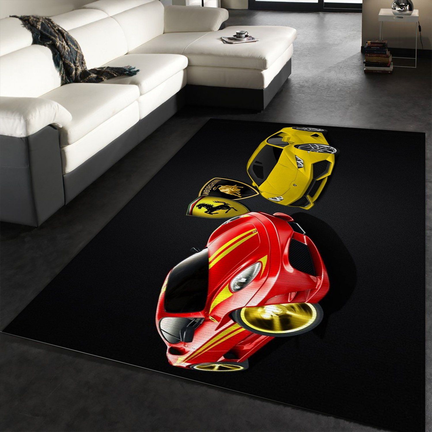 Ferrari Ghini Area Rug Bedroom Home Decor Floor Decor