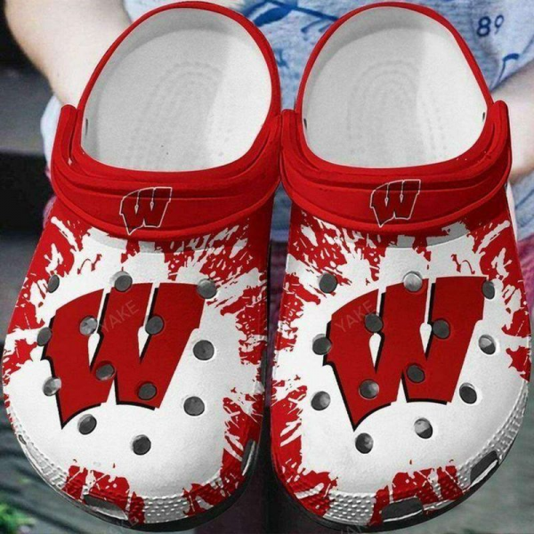 Wisconsin Badgers Crocs Shoes Crocband Clog Hn