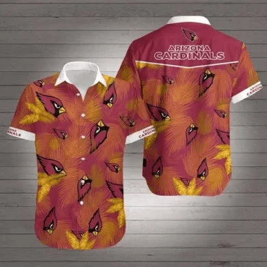 Arizona Cardinals Hawaii Button All Over Printed Hawaiian Shirt Size S – 5Xl