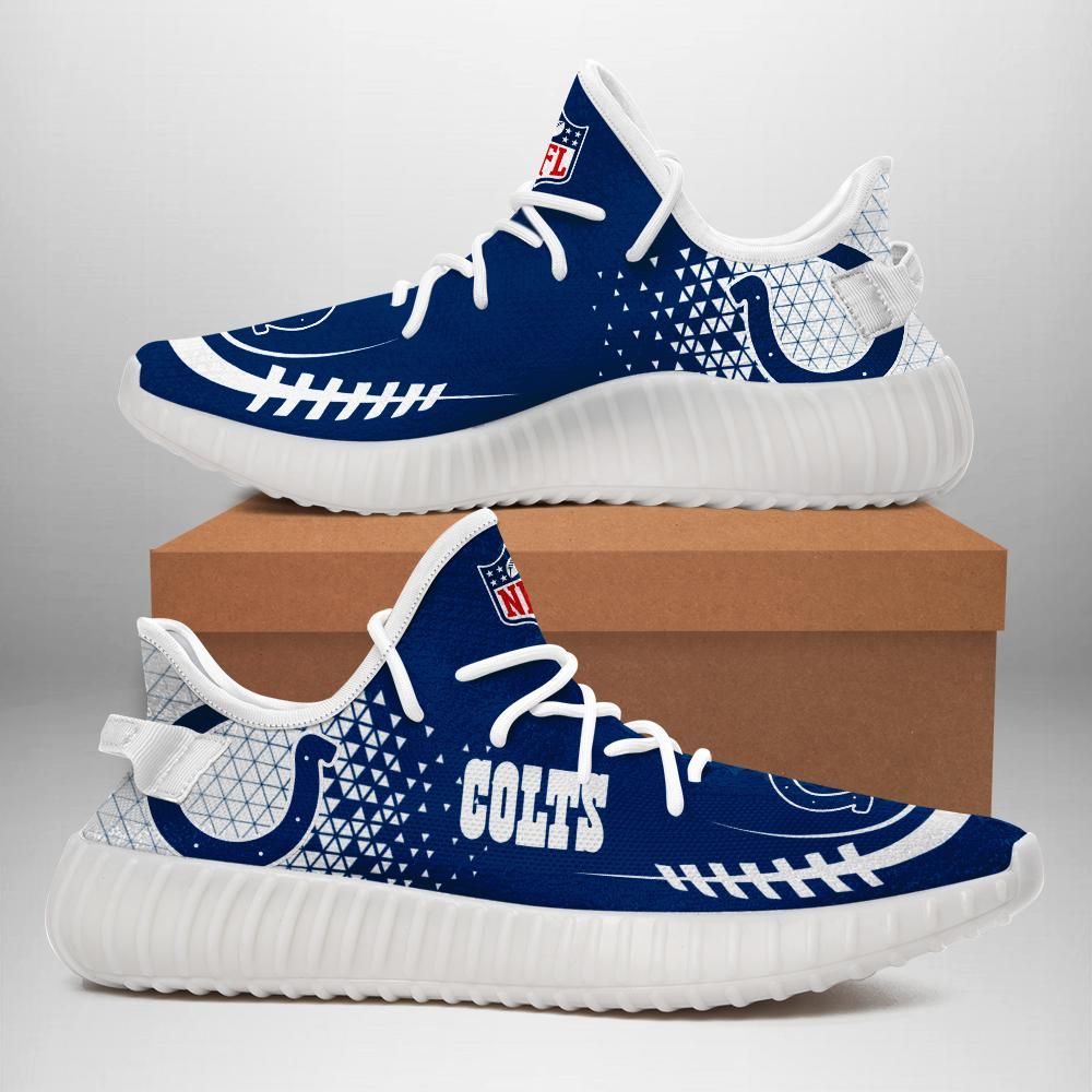 Indianapolis Colts Unisex Sneaker Football Custom Shoes Indianapolis Colts Yeezy Boost 350