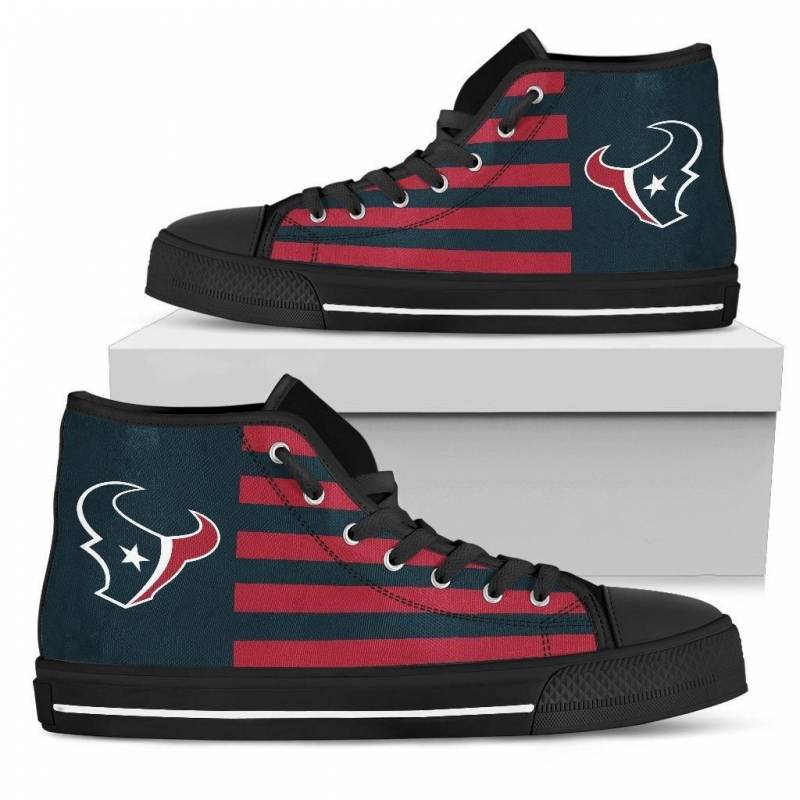 American Flag Houston Texans High Top Shoes #606