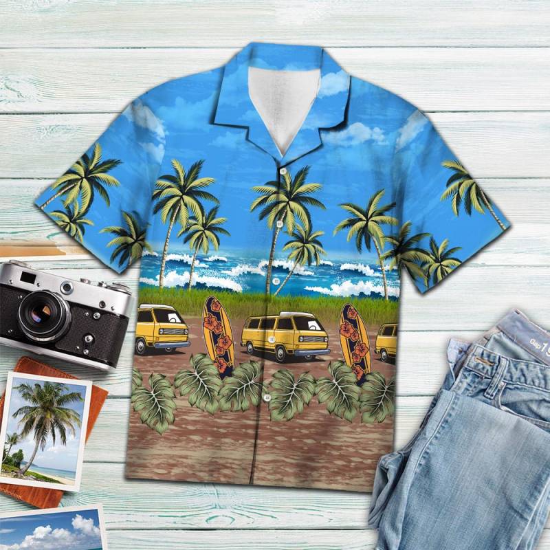 Tropical Camping Car H4805 – Hawaiian Shirt