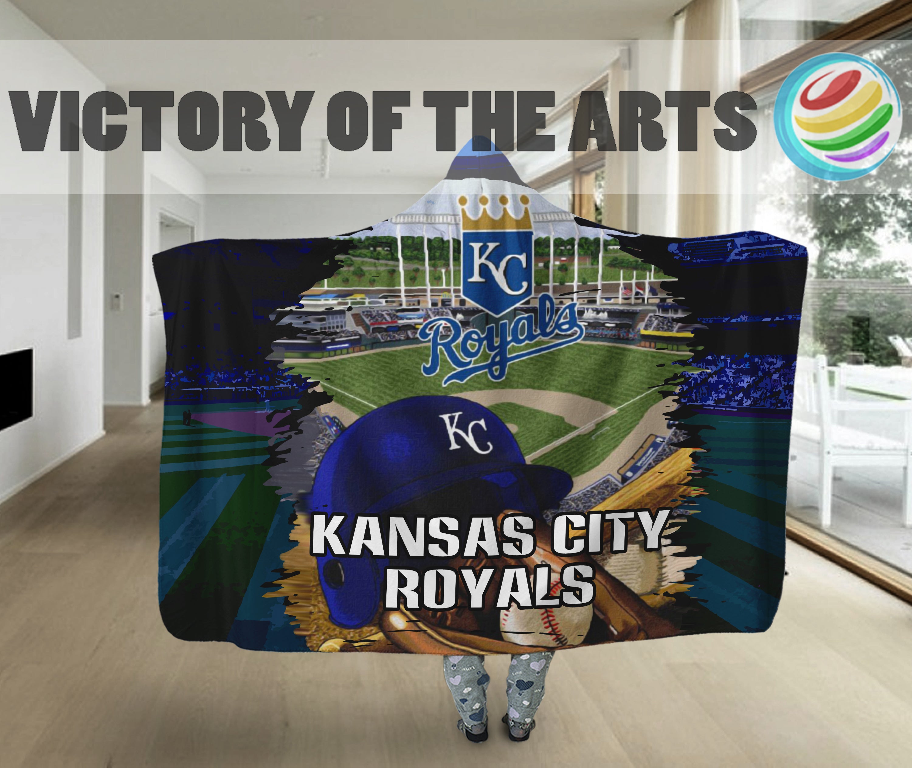 Kansas City Royals Home Gift For Fan 3D Full Printing Hooded Blanket 1747