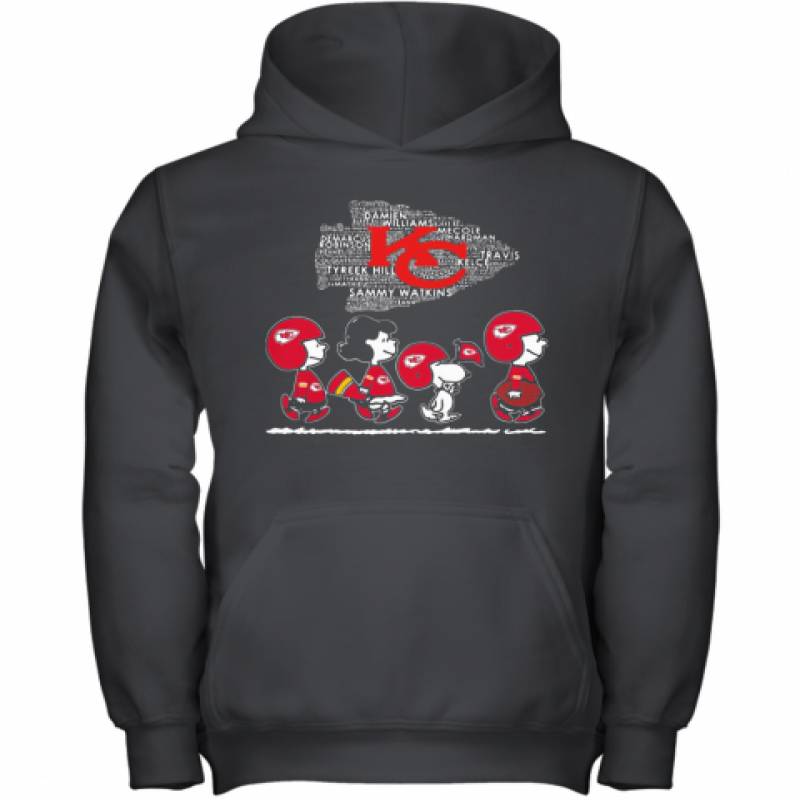 The Peanuts Kansas City Chiefs Team Football Youth Hoodie