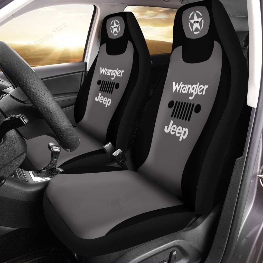 JEEP WRANGLER CAR SEAT COVER (SET OF 2) VER1 (GREY)