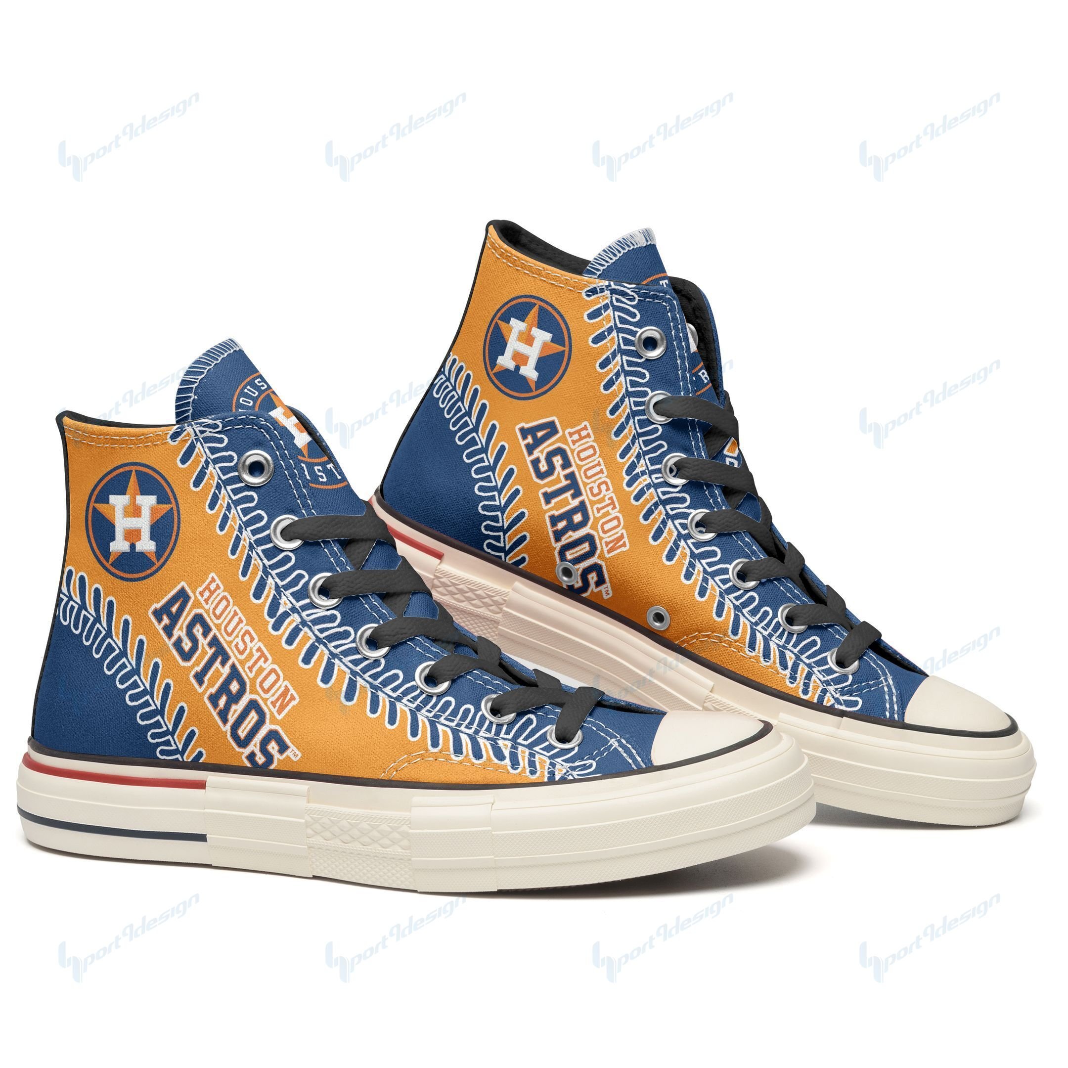 Houston Astros New High Top Canvas Shoes 31