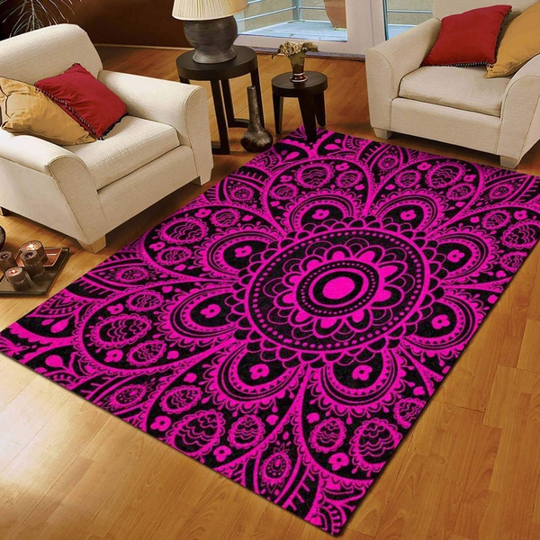 Black And Pink Mandala Flower Design &hellip;