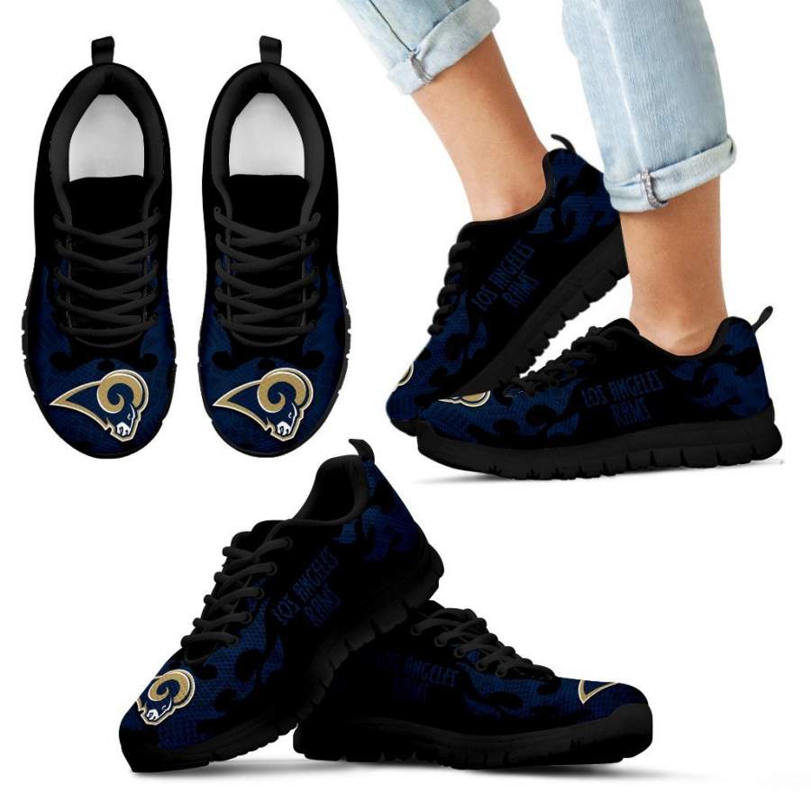 Tribal Flames Pattern Los Angeles Rams Sneakers