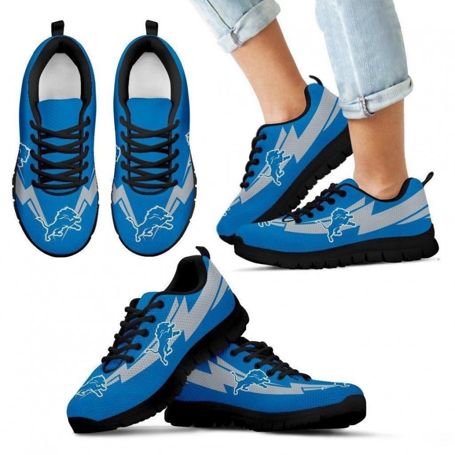 Three Amazing Good Line Charming Logo Detroit Lions Sneakers #416