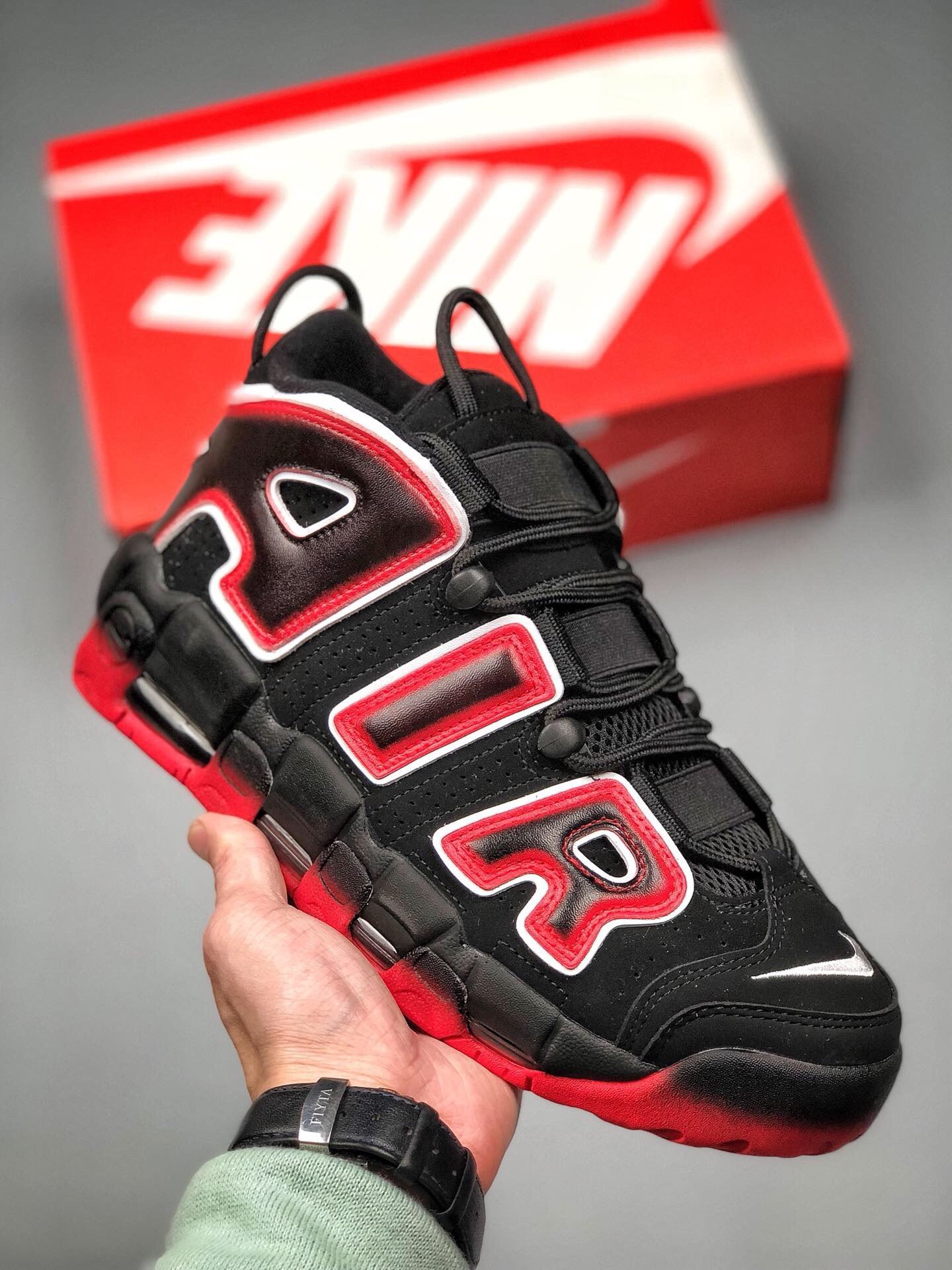 Nike Air More Uptempo BlackWhite-Laser Crimson CJ6129-001 5338733