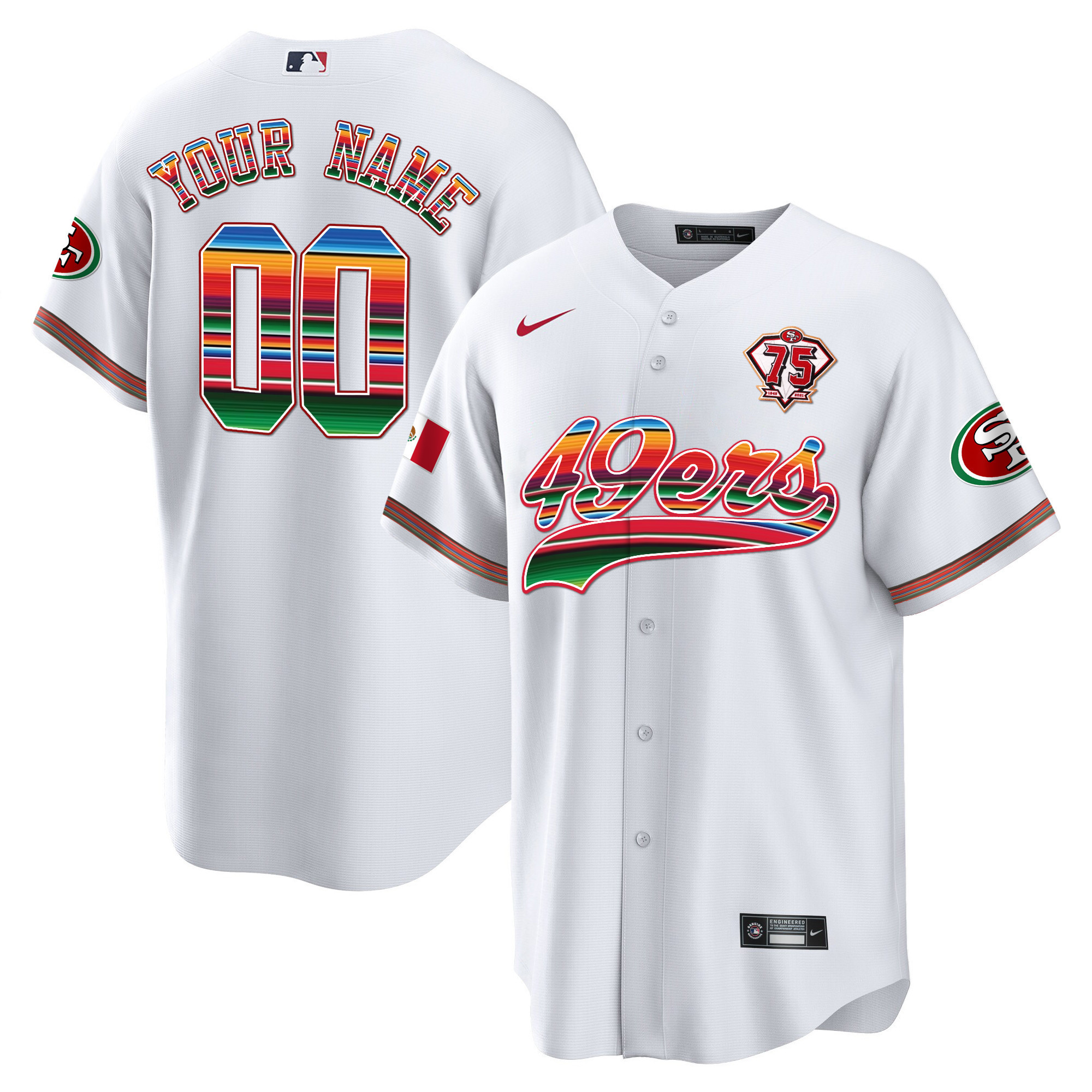 49Ers Mexico Cool Base Limited Custom Jersey – All Stitched