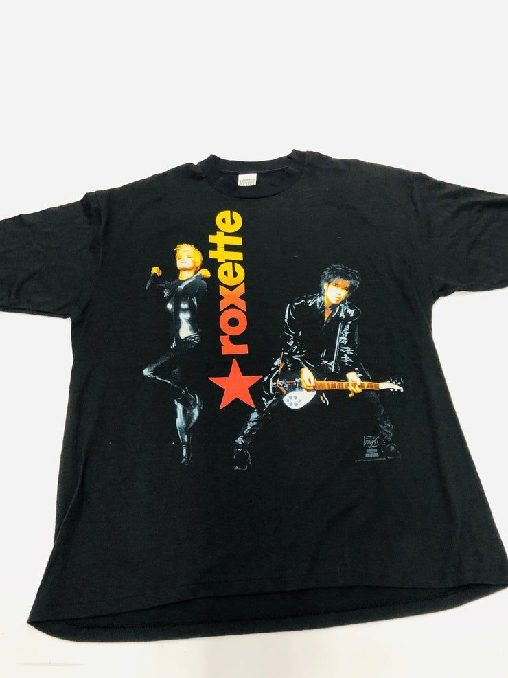 Vintage Roxette Join The Joyride World Tour Backstage Pass Band Shirt