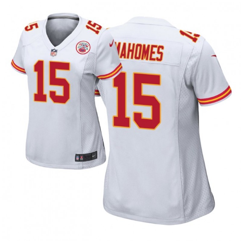 Kansas City Chiefs #15 Patrick Mahomes Ii White Women Game Jersey