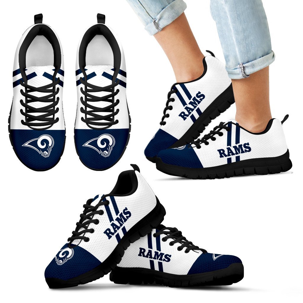 Colorful Line Stripe Los Angeles Rams Sneakers