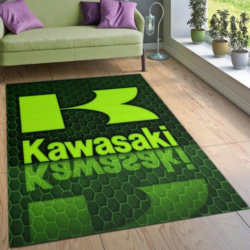 Kawasaki V2 Rug All Over Print Logo Custom Area Rug Carpet Full Sizes Home Living Rug Carpet Decor