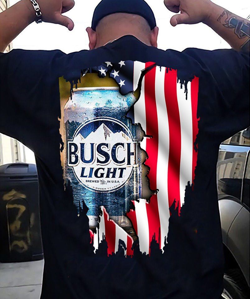 Busch Light America Flag Beer Lover …