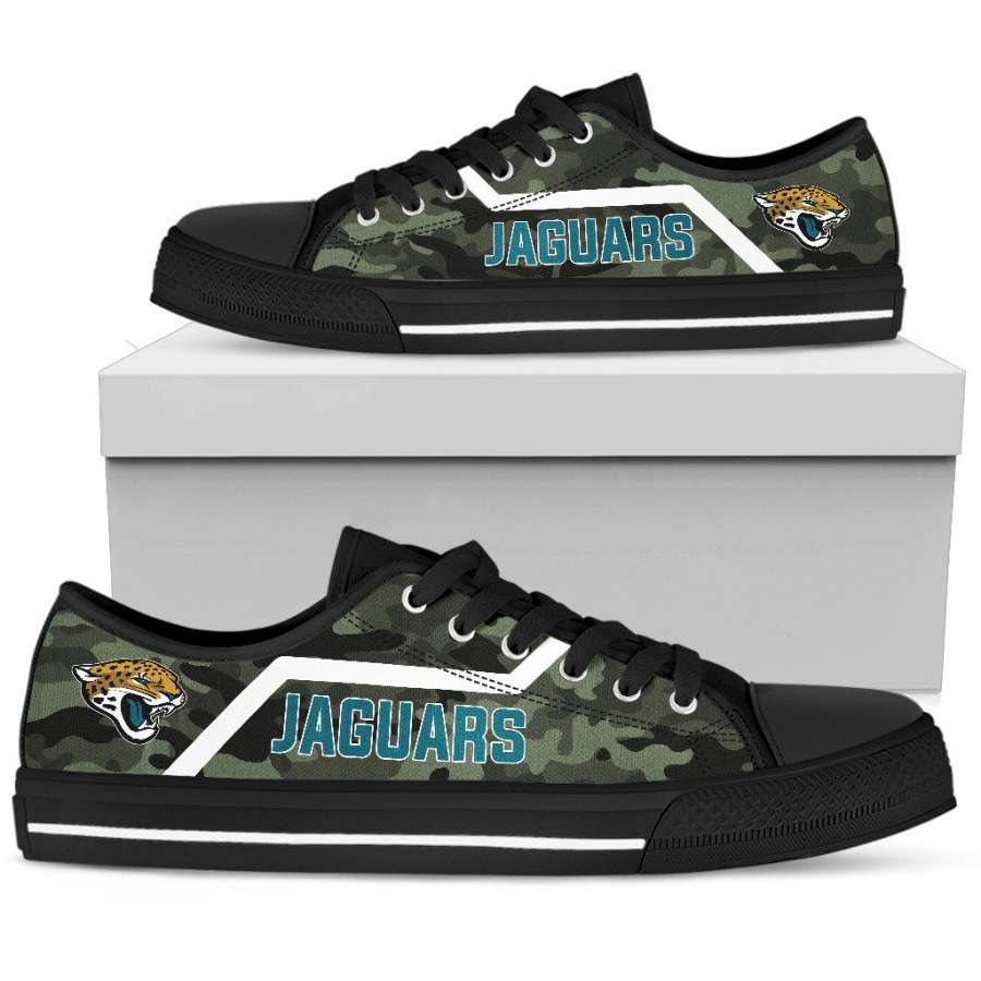 Simple Camo Jacksonville Jaguars Low Top Shoes