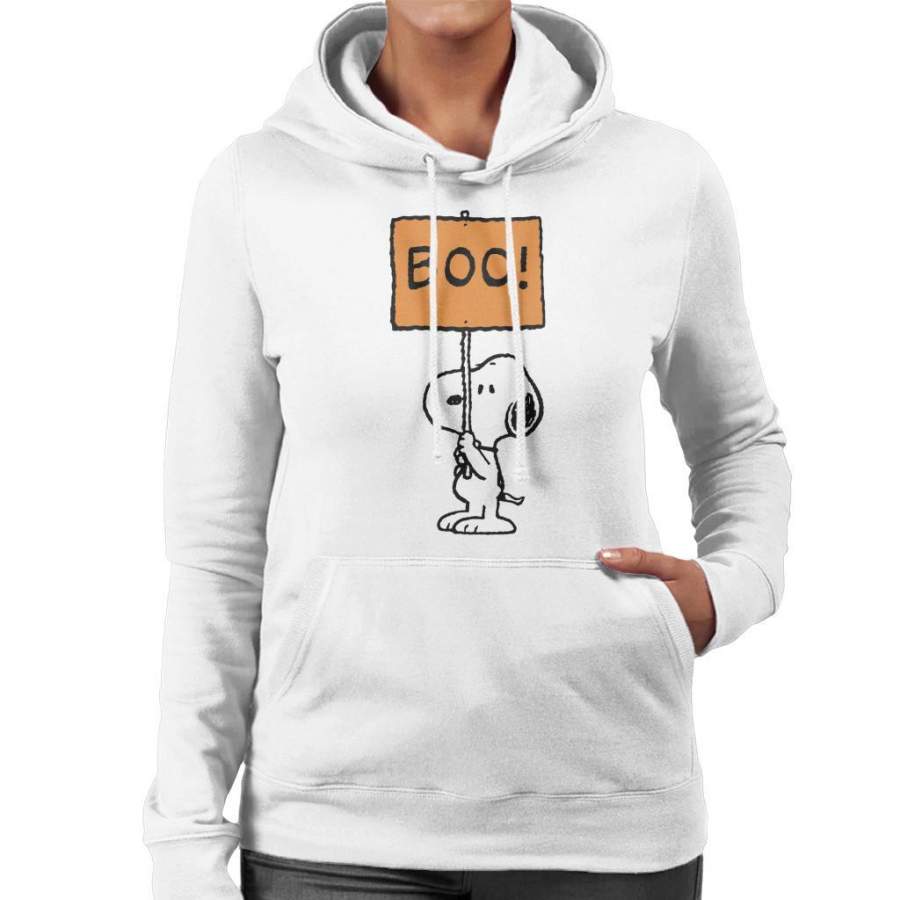 Peanuts Halloween Boo Snoopy Women’s Hooded Sweatshirt