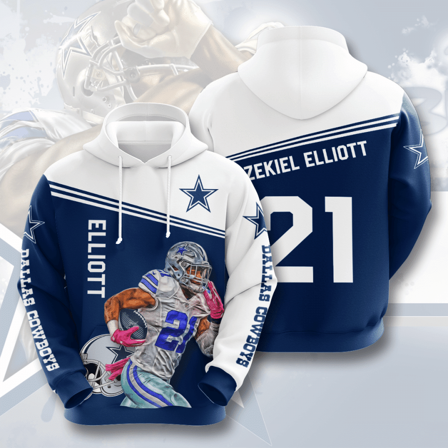 Ezekiel Elliott Dallas Cowboys Dallas Cowboys 24 Unisex 3D Hoodie Gift For Fans