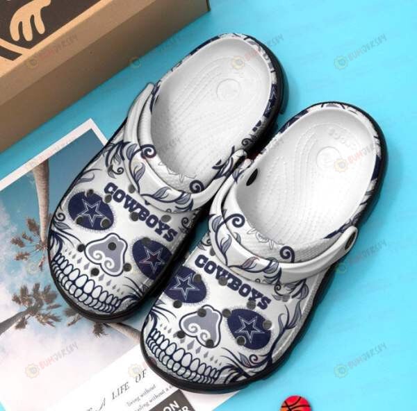 Dallas Cowboys Skull Crocband Crocs Crocband Clog Comfortable Water Shoes – Aop Clog