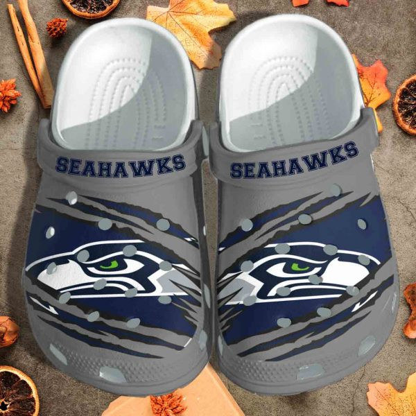 Seahawks Team Crocss Crocband Clog Comfortable Water Shoes