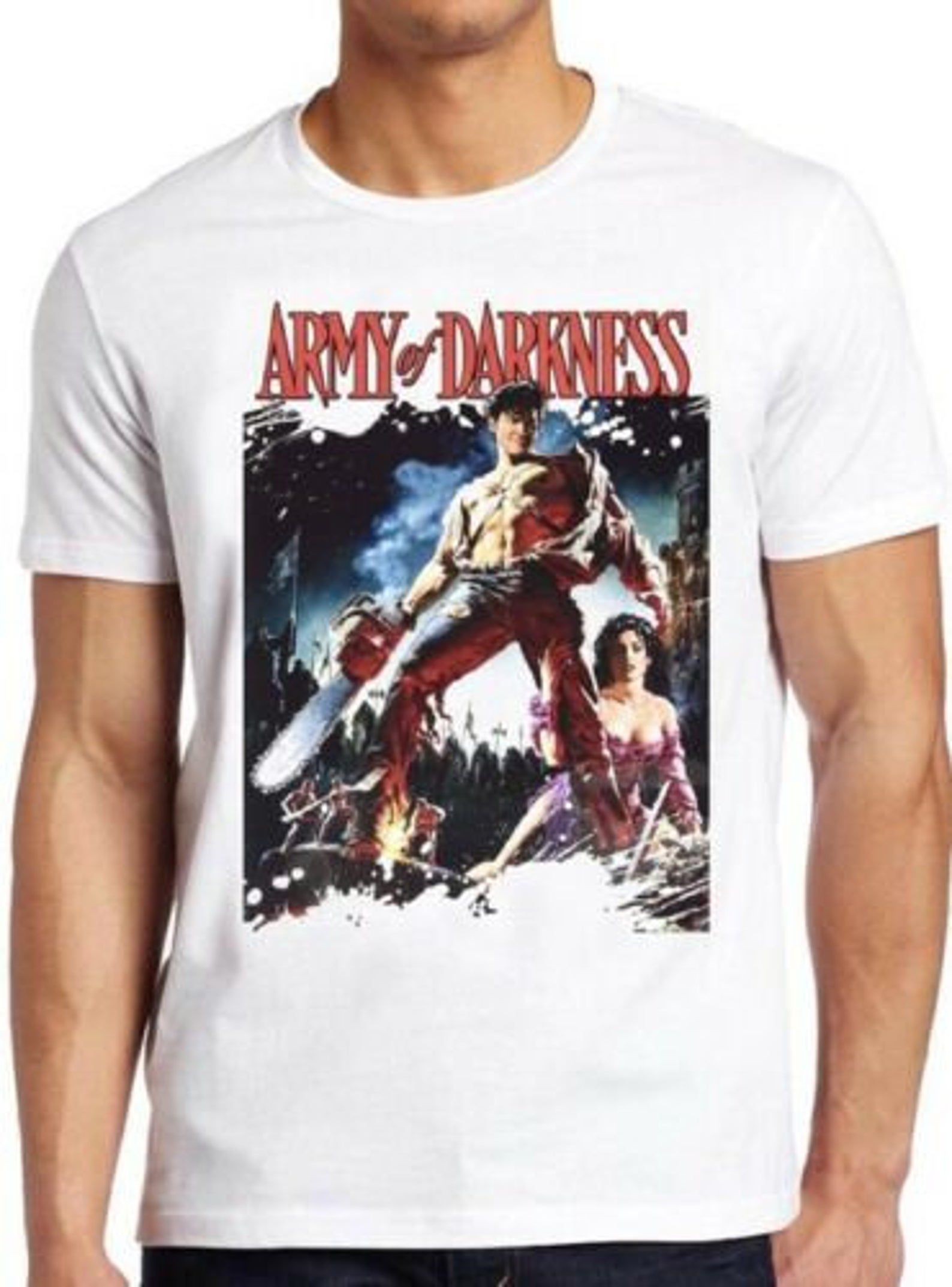 Army Of Darkness T Shirt Evil Dead Movie Film Cult 90s Vintage Cool Gift Tee 158