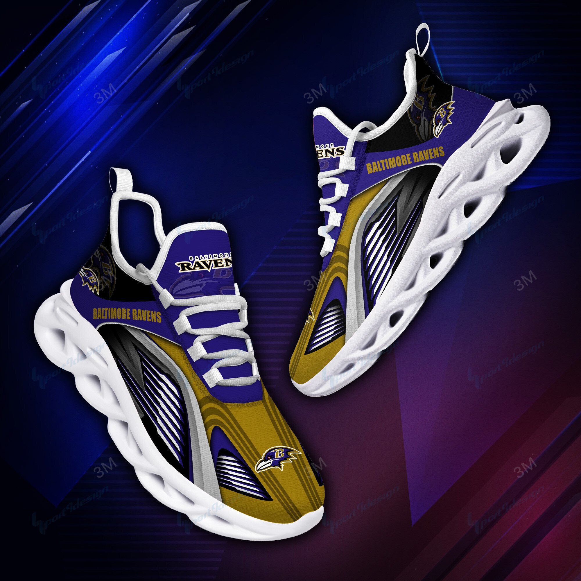 Baltimore Ravens Yezy Running Sneakers Bb949