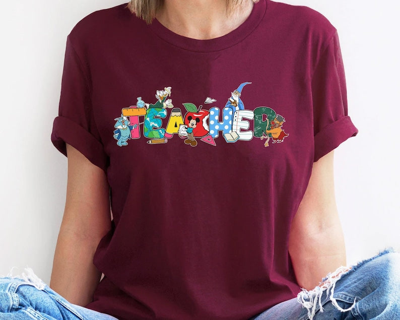 Disney Teacher Characters Shirt / Professor Owl Merlin Philoctetes Ludwig Von Drake T-Shirt / Teaching Life Tee