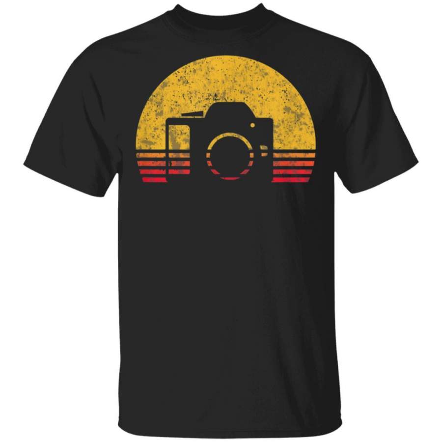 Vintage Retro Sunset Camera Photographer Gift T-Shirt