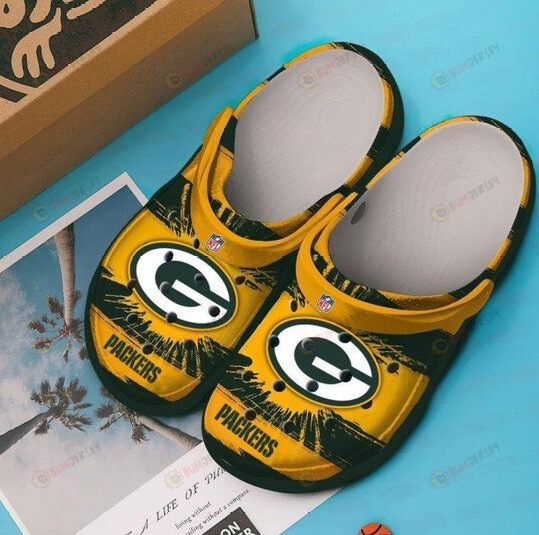 Green Bay Packers Crocs Classic Clogs Shoes In Yellow Black – Aop Clog