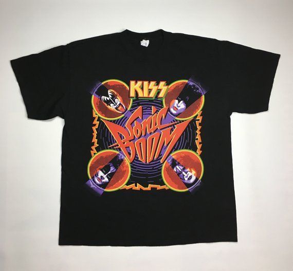 1990s Vintage Kiss Band Sonic Boom Band T Kiss Band shirt Band Tour Big Logo G shirt