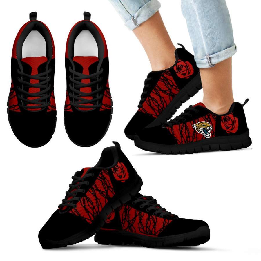 Rose Plant Gorgeous Lovely Logo Jacksonville Jaguars Sneakers