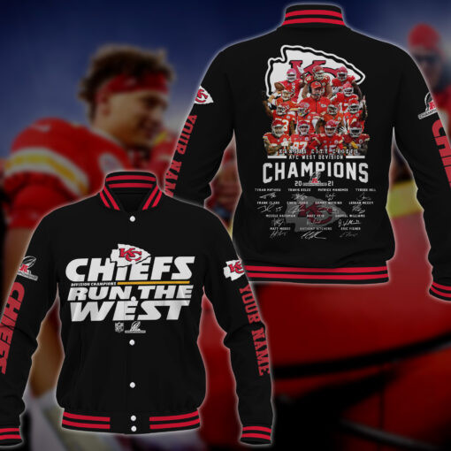 West Division Kansas City Chiefs Champions Baseball Jacket 103