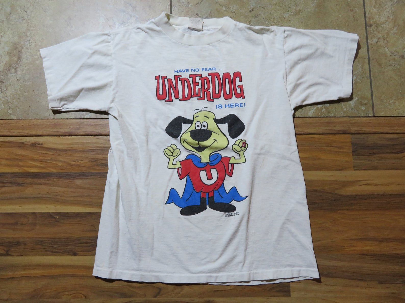 Vintage Underdog Cartoon Character T-shirt Sz L Streetwear