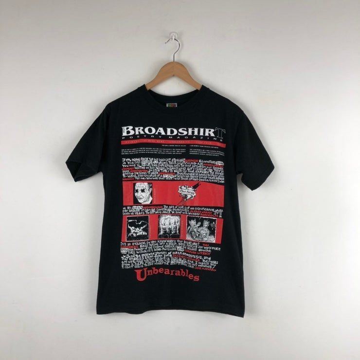 Vintage Broadshirt Poetry Magazine Issue Four Eric Drooker Alfred Jarry Punk Rock Tour Shirt