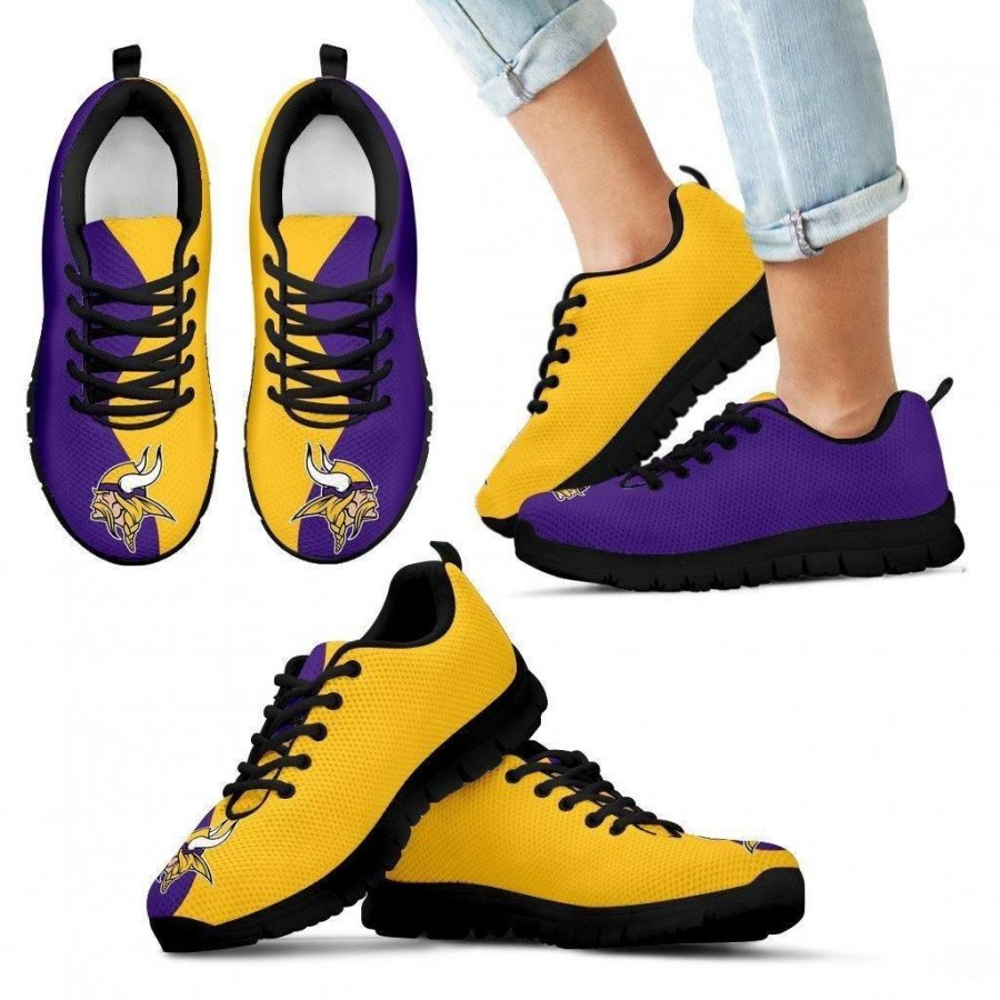 Two Colors Trending Lovely Minnesota Vikings Sneakers #537